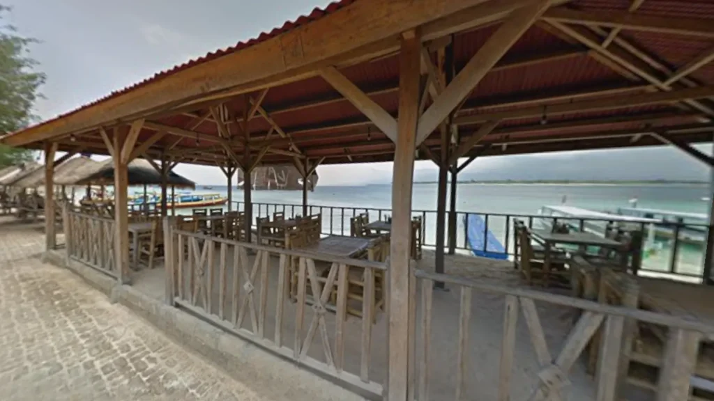 Gili Meno Port Facilities featuring waiting area for boat passengers